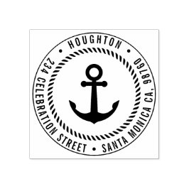 Nautisch anker & touw | Teruggaveadres Rubberstempel