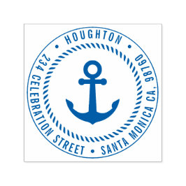 Nautisch anker & touw | Teruggaveadres Zelfinktende Stempel
