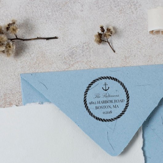 Nautisch anker & touw zelfinktende stempel