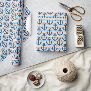 Nautisch Anker Verpakkingsdocument Cadeaupapier