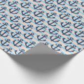 Nautisch Anker Verpakkingsdocument Cadeaupapier (Hoek)