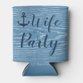 Nautisch Anker Vrouw van De Partij Bachelorette Blikjeskoeler (Voorkant)