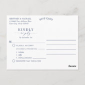 Nautisch Anker Waterverf Ocean Meal Keuze RSVP Briefkaart (Achterkant)