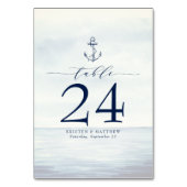 Nautisch Anker Waterverf Ocean Navy Blue Kaart (Voorkant)