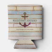 Nautisch Anker WELKOM AAN BOORD Rustieke Boot Naam Blikjeskoeler (Achterkant)