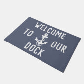 nautisch anker WELKOM AAN ONZE DOCK | Deurmat (Schuin)