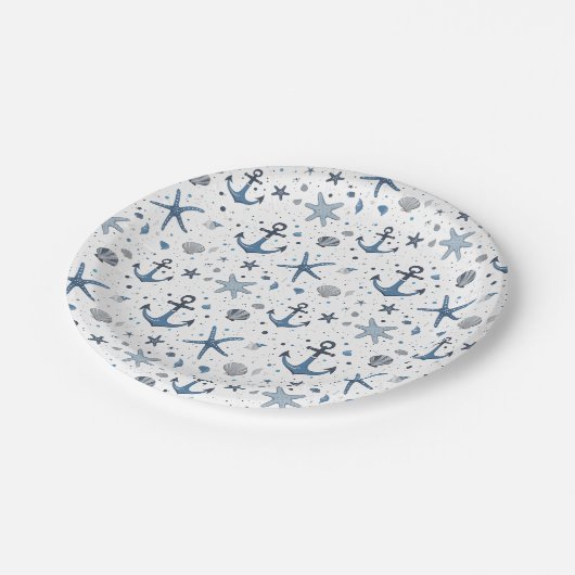 Nautisch anker zeesterren strand thema papier Bord (Gekanteld)