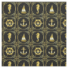 Nautisch anker/zeilboot/wiel/vuurtoren/dolfijn stof