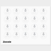 Nautisch Anker Zilver Glitter Glam Party Sticker (Vel)