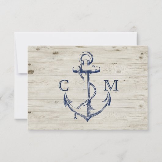 Nautisch Ankerhout RSVP Kaartje (Achterkant)