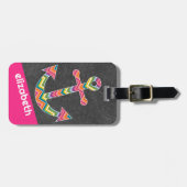 Nautisch Ankerkarton met heldere kazen Bagagelabel (Voorkant horizontaal)