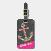 Nautisch Ankerkarton met heldere kazen Bagagelabel (Voorkant verticaal)