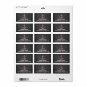 Nautisch Ankerkarton met heldere kazen Etiket (Full Sheet)