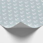 Nautisch ankerpatroon cadeaupapier (Hoek)