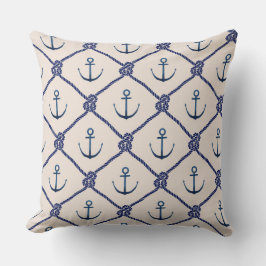 Nautisch ankerpatroon kussen