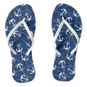 Nautisch ankerpatroon teenslippers (Voetbed)