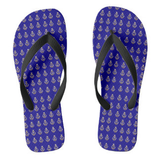 Nautisch ankerpatroon teenslippers