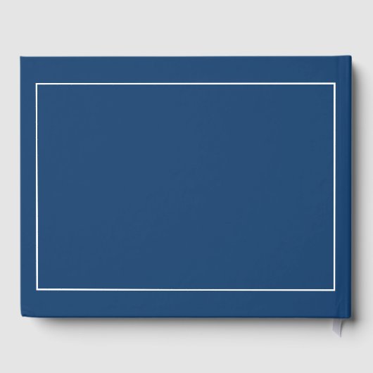 Nautisch ankerpictogram en zeiljacht Navy Blue Gastenboek (Achterkant)