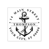  nautisch ankerschip #2 Naam Retn Adres Rubberstempel (Afrduk)