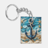Nautisch ankerstrand sleutelhanger (Voorkant Links)