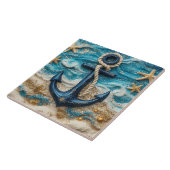 Nautisch ankerstrand tegeltje (Zijkant)