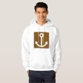 Nautisch ankerteken hoodie (Voorkant volledig)