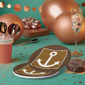 Nautisch ankerteken papieren bordje