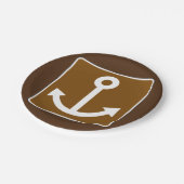 Nautisch ankerteken papieren bordje (Gekanteld)