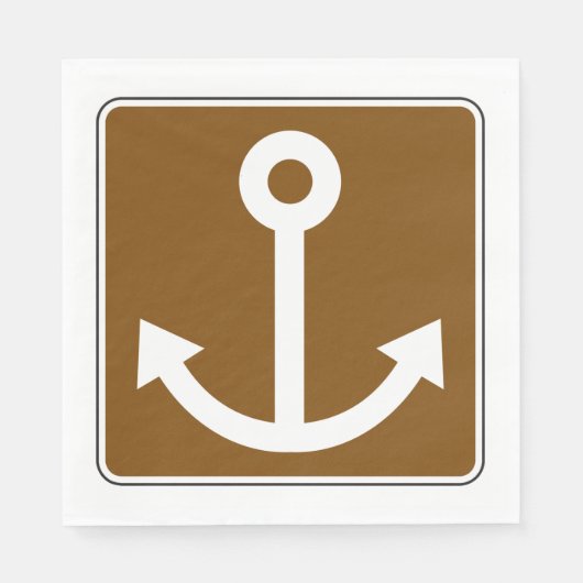 Nautisch ankerteken servet (Voorkant)