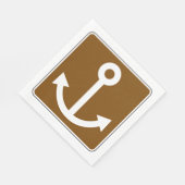 Nautisch ankerteken servet (Hoek)