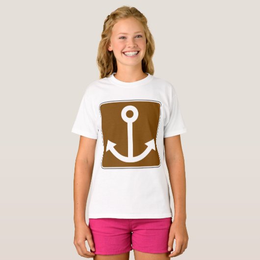 Nautisch ankerteken t-shirt (Voorkant volledig)