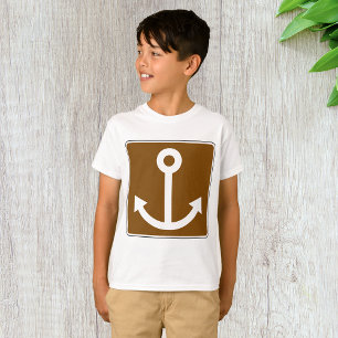 Nautisch ankerteken t-shirt