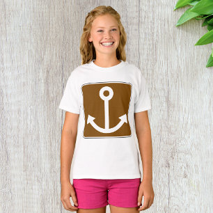 Nautisch ankerteken t-shirt