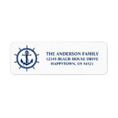 Nautisch Ankerwiel Rope Return Adres Etiket (Voorkant)