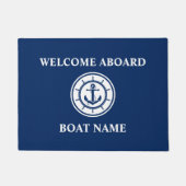 Nautisch Ankerwiel Welkom aan boord Bootnaam Deurmat (Voorkant)
