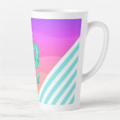 Nautisch aqua/roze/zeepaarden die harten kussen la latte mok (Rechts)