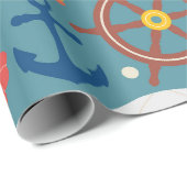 nautisch avonturenpatroon cadeaupapier (Rol Hoek)