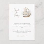 Nautisch Avontuur Baby shower Boeken voor Baby Informatiekaartje (Voorkant)