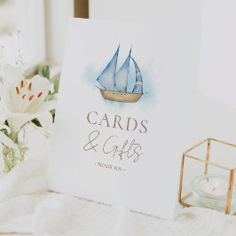 Nautisch Avontuur Baby shower Kaarten en geschenke Reclamebord Met Voetstuk
