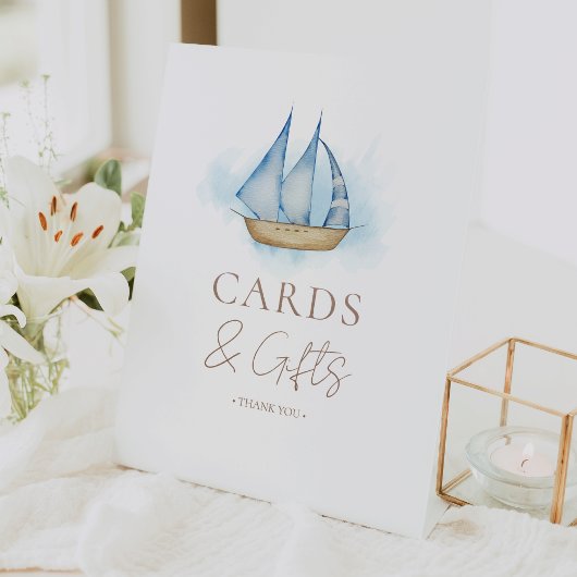 Nautisch Avontuur Baby shower Kaarten en geschenke Reclamebord Met Voetstuk