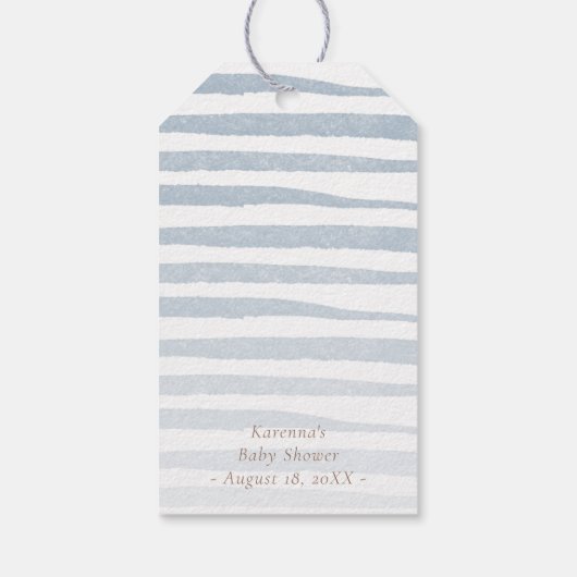 Nautisch Avontuur Wit Baby shower Dank u Cadeaulabel (Achterkant)