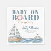 nautisch Baby shower aan de kust Servet (Voorkant)