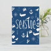 Nautisch Baby shower aan zee Kaart (Staand voorkant)