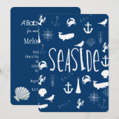 Nautisch Baby shower aan zee Kaart (Voorkant / Achterkant)