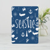 Nautisch Baby shower aan zee Kaart (Staand voorkant)