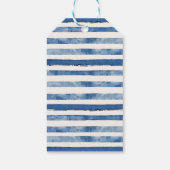 Nautisch Baby shower Ahoy Sailor Navy Blue Cadeaulabel (Achterkant)