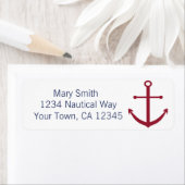 Nautisch Baby shower Anker Adreslabel Etiket (Insitu)