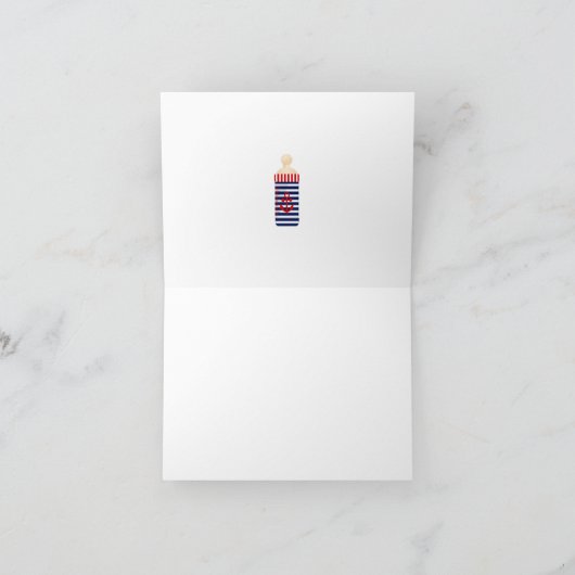 Nautisch Baby shower bedankkaart (Binnen)