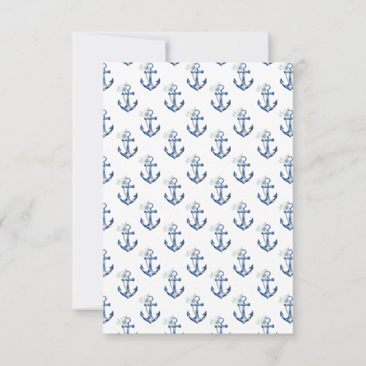 Nautisch Baby shower bedankkaart | Blue Waterco (Achterkant)