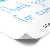 Nautisch baby shower - Bedankt voor uw komst Poster (Hoek)